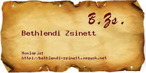 Bethlendi Zsinett névjegykártya